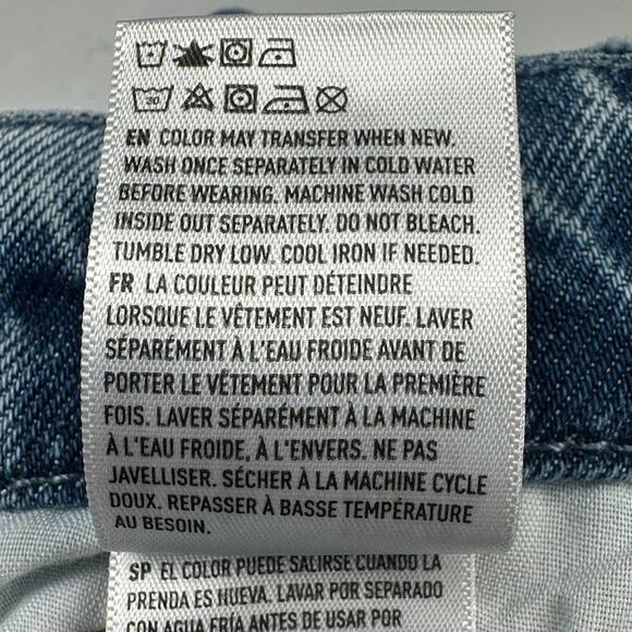 American Eagle Jeans Women 4 Blue Curvy 90s Bootcut Stretch Split Hem Light Wash - Picture 9 of 13